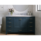 Ariel Cambridge  55" Modern Midnight Blue Single Rectangle Sink Vanity