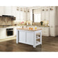 Medley Transitional White 54" Kitchen Island With Slide Out Table | KD-01-W