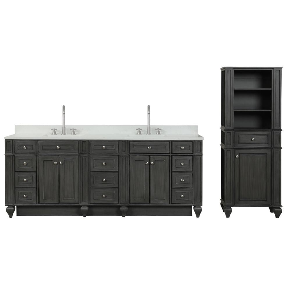 Design Element Linen and Side Cabinets Winston Gray 64" H X 24" W Linen Tower | WN-LNTR-GY