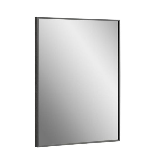 Vera Modern Matte Black 24" W x 32" H Rectangular Mirror | MIR-2432-SQ-BK