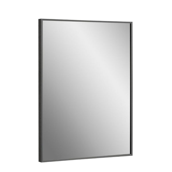 Vera Modern Matte Black 24 W x 32 H Rectangular Mirror | MIR-2432-SQ-BK