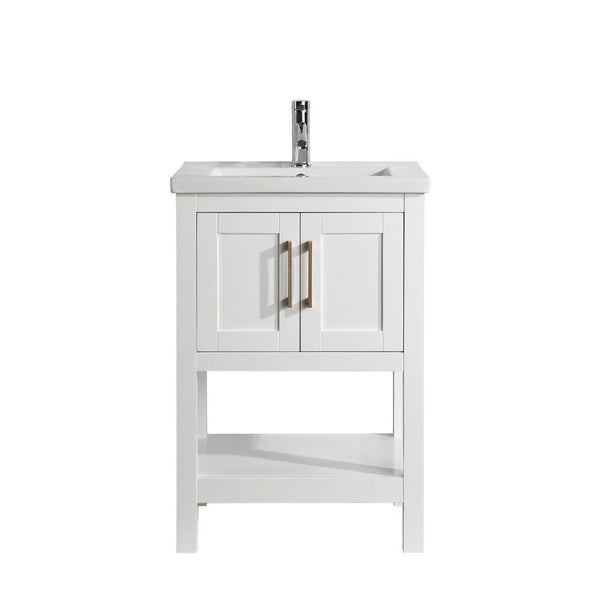 Alissa Modern White 24 Single Sink Vanity | SPV02-24-WT