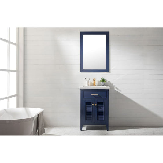 Cameron Transitional Blue 24" Single Sink Vanity | S09-24-BLU