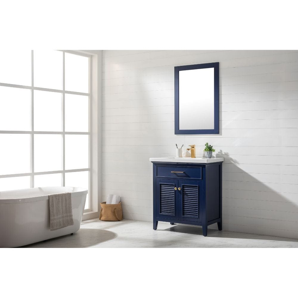 Cameron Transitional Blue 30" Single Sink Vanity | S09-30-BLU
