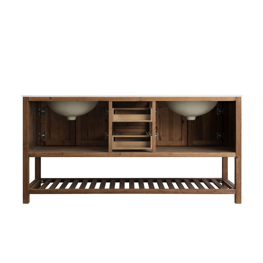 Design Element Vanities Design Element Austin Traditional Walnut 72" Vanity Base Only | DEC4006-D-CB