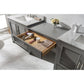 Design Element Estate Transitional Gray 102" Double Sink Bathroom Vanity Modular Set | ES-102MC-GY