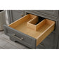 Design Element Milano 54" Gray Single Rectangular Sink Vanity | ML-54-GY