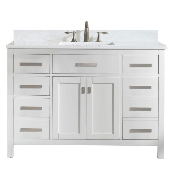 Design Element Valentino 48 White Single Rectangular Sink Vanity | V01-48-WT
