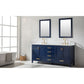 Design Element Valentino 72" Blue Double Rectangular Sink Vanity | V01-72-BLU