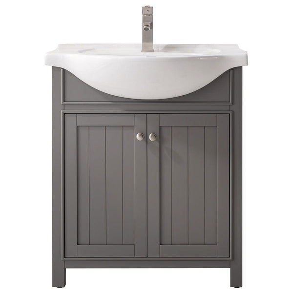 Marian 30 Single Sink Vanity In White By Design Element | S05-30-WT