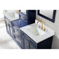 Milano Transitional Blue 84" Double Sink Bathroom Vanity Modular Set | ML-84MC-BLU