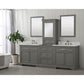 Milano Transitional Gray 84" Double Sink Bathroom Vanity Modular Set | ML-84MC-GY