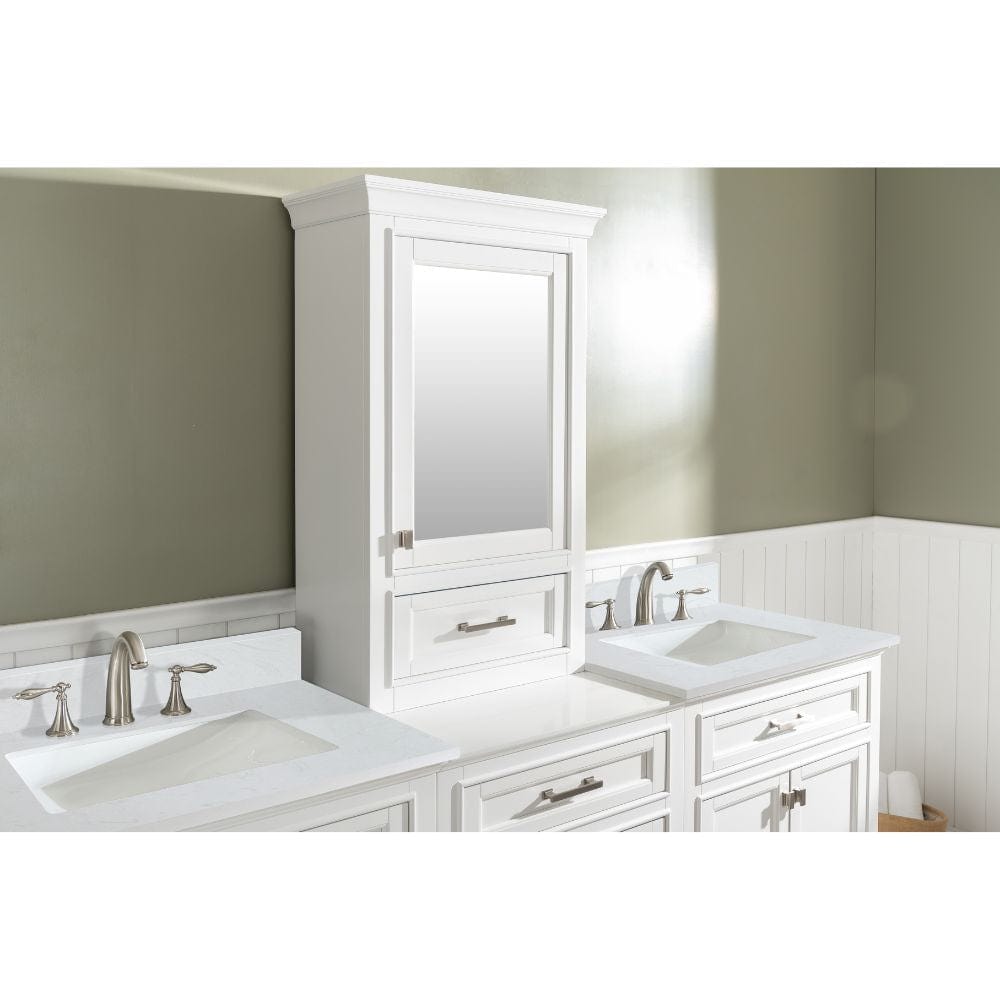 Milano Transitional White 84" Double Sink Bathroom Vanity Modular Set | ML-84MC-WT