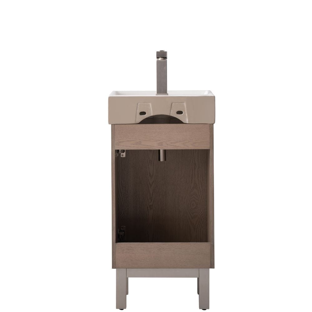 Design Element Vanities Stella Modern Oak 16.5" Single Sink Vanity | S03-17-OAK