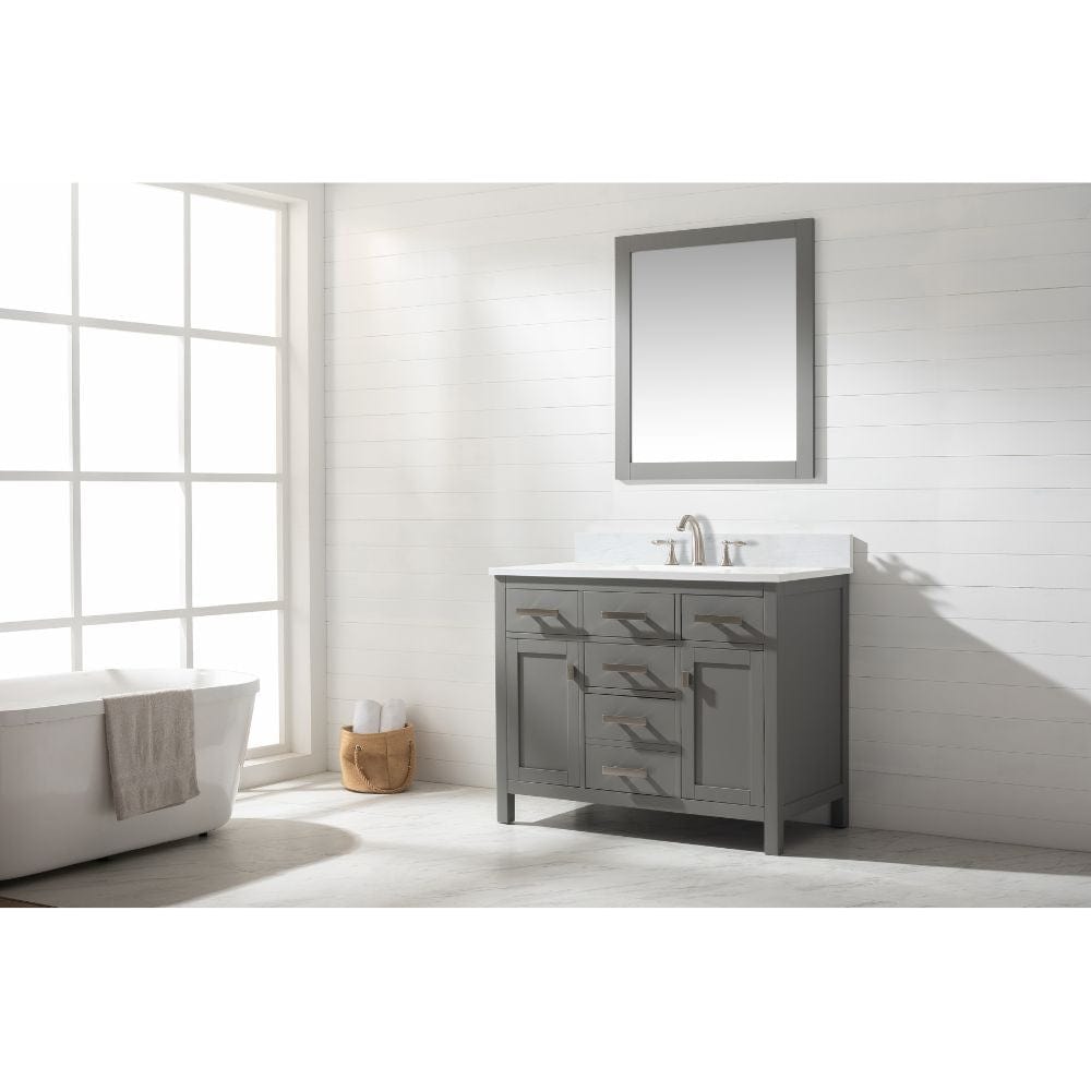 Valentino Modern Gray 42" Single Sink Vanity | V01-42-GY