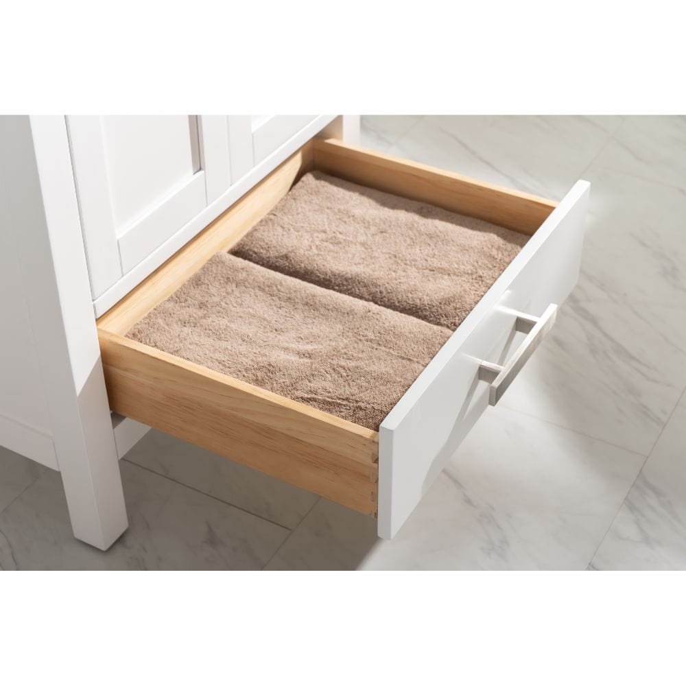 Design Element Vanities Valentino Modern White 24" Single Sink Vanity | V01-24-WT