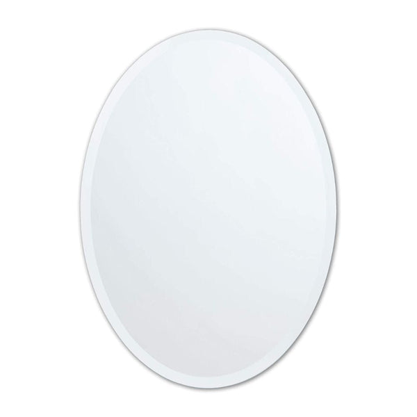 Vera Modern 20 W x 28 H Oval Frameless Mirror | MIR-2028-OV-FL-PK1