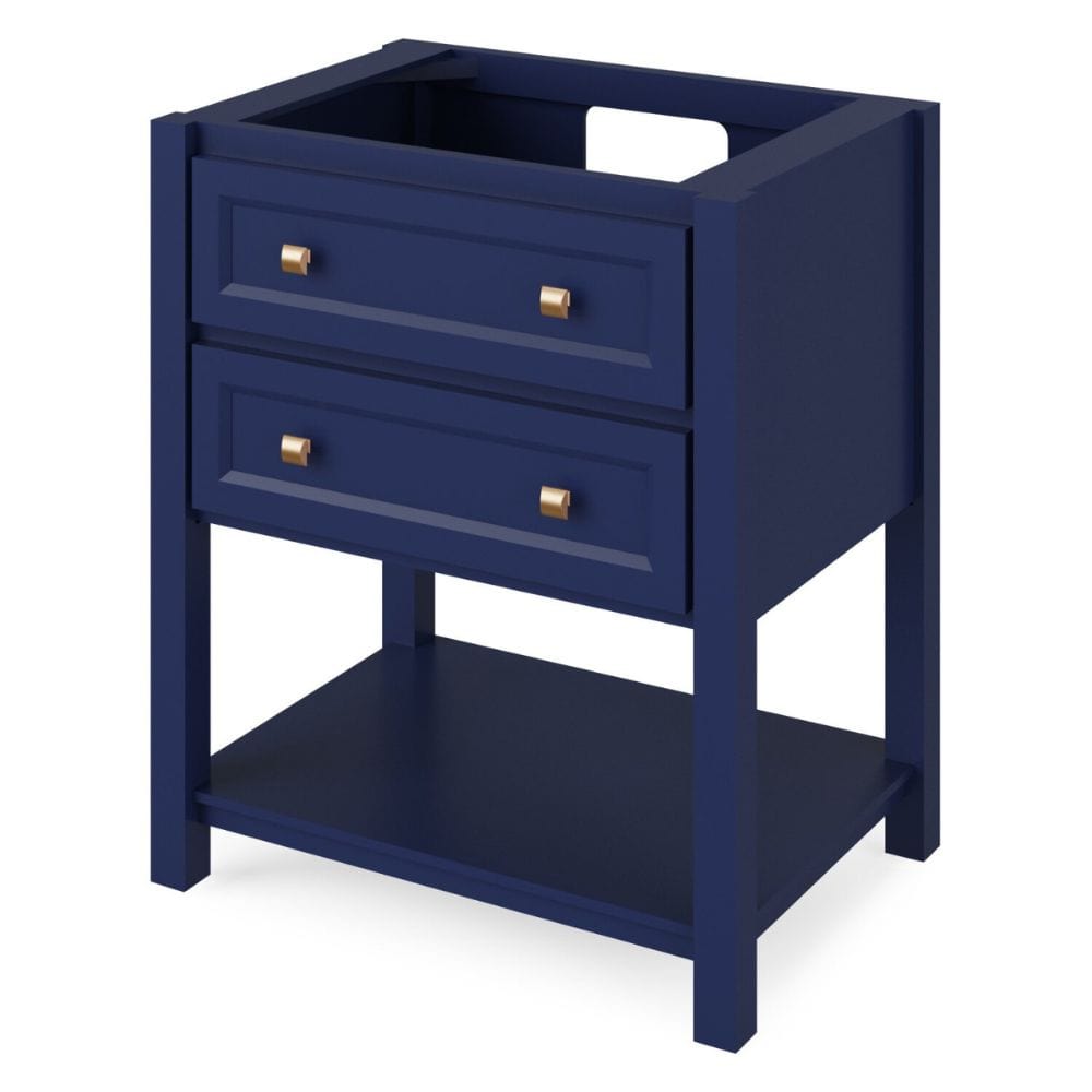 Jeffrey Alexander Vanities Adler Transitional 30" Hale Blue Vanity, Steel Grey Cultured Marble Top | VKITADL30BLSGR