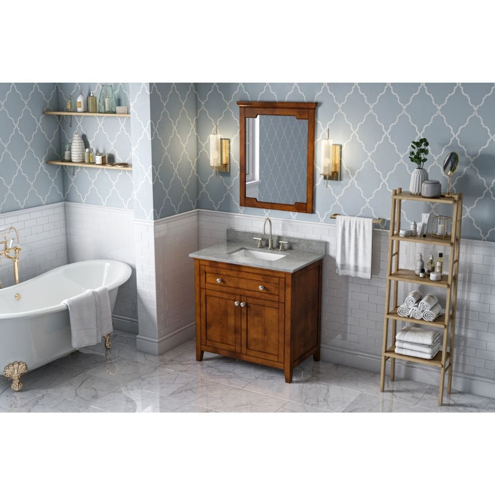 The Chatham vanity embraces the classic Shaker style with refined elegance and is available in a diverse selection of colors to fit a variety design styles. 