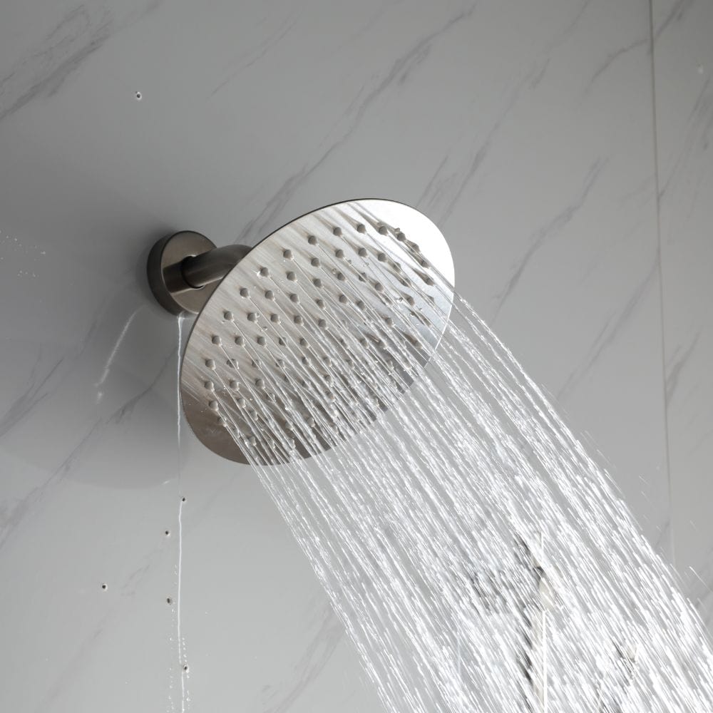 Lexora Accessory Sets Lexora Luviah Set 8" Matte Black Round Rain Shower and Handheld | LSS13011MB