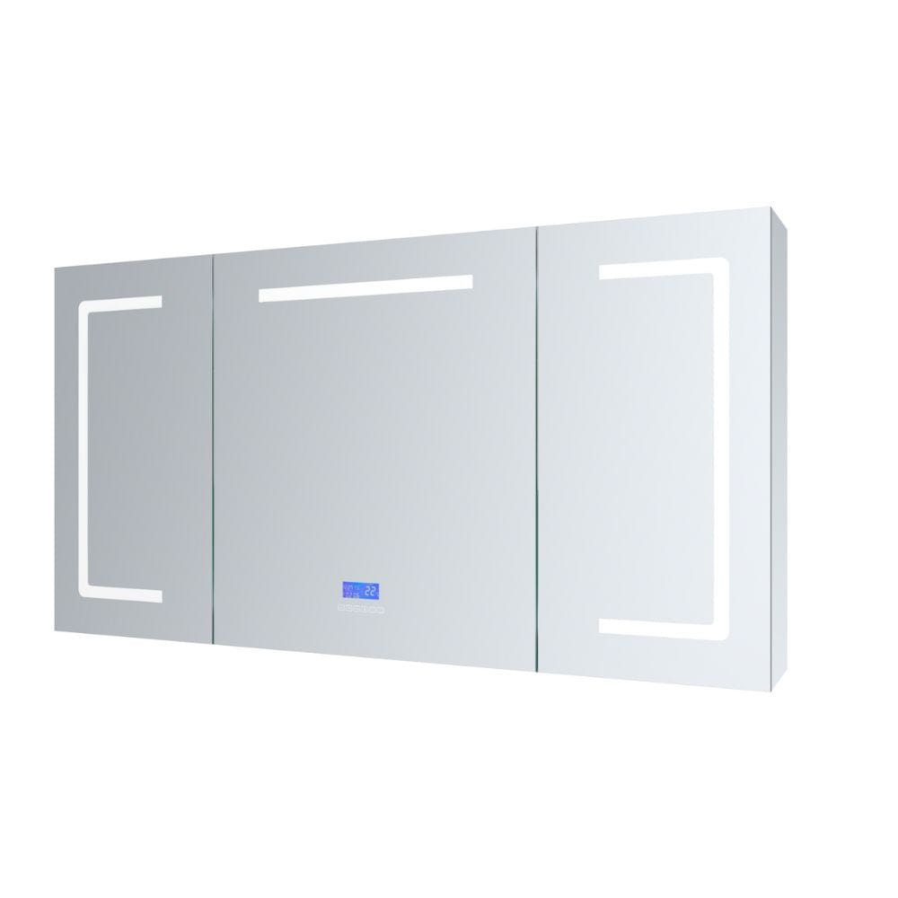 Lexora Medicine Cabinets Lesina 60" Wide x 32" Tall LED Medicine Cabinet w/ Defogger | LL6032LEDMC