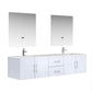 Geneva Transitional Glossy White 80" Double Vanity Set | LG192280DMDSLM30F