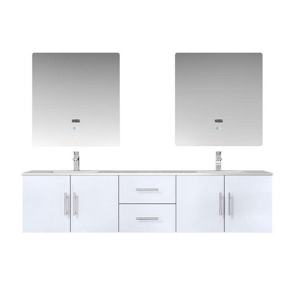 Geneva Transitional Glossy White 80 Double Vanity Set | LG192280DMDSLM30F