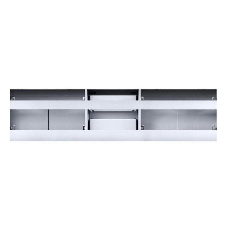 Geneva Transitional Glossy White 80" Double Vanity with 30" Led Mirrors, no Top | LG192280DM00LM30