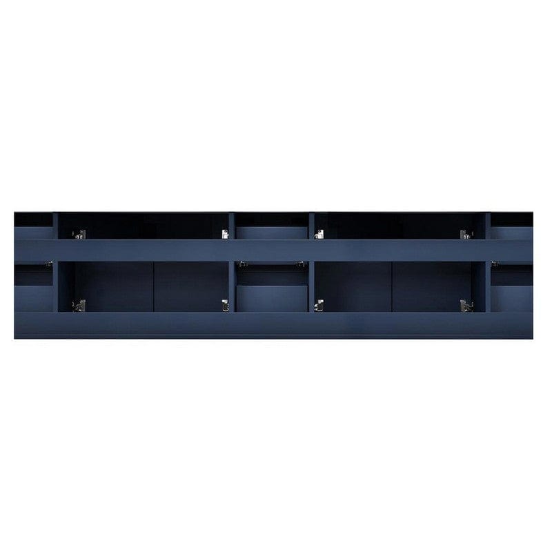 Geneva Transitional Navy Blue 84" Double Vanity with 36" Led Mirrors, no Top | LG192284DE00LM36