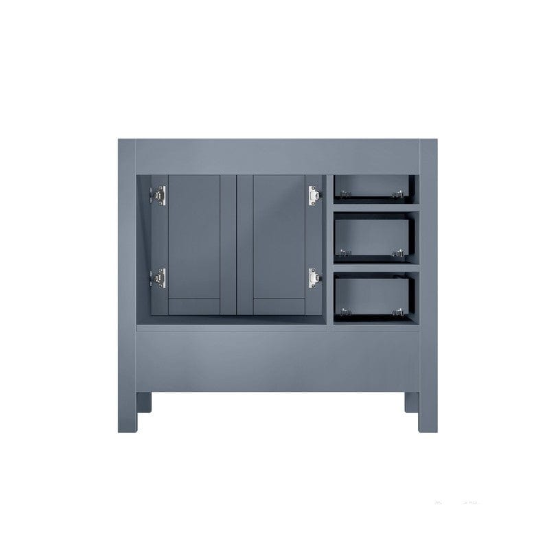 Lexora Vanities Jacques Modern Dark Grey 36" Vanity Cabinet Only - Right Version | LJ342236SB00000R