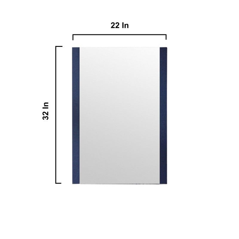 Lexora Vanities Volez Transitional Navy Blue 24" Single Vanity Set | LV341824SEESM22F