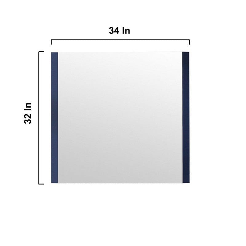 Lexora Vanities Volez Transitional Navy Blue 36" Single Vanity Set | LV341836SEESM34F