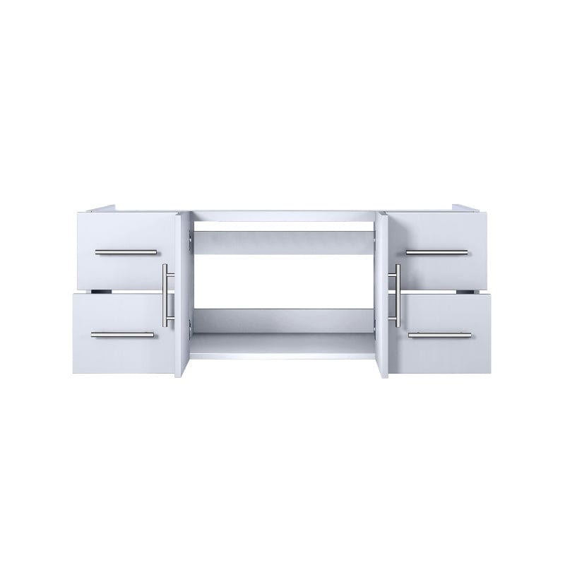 Lexora Vanity Base Cabinets Geneva Transitional Glossy White 48" Vanity Cabinet Only | LG192248DM00000