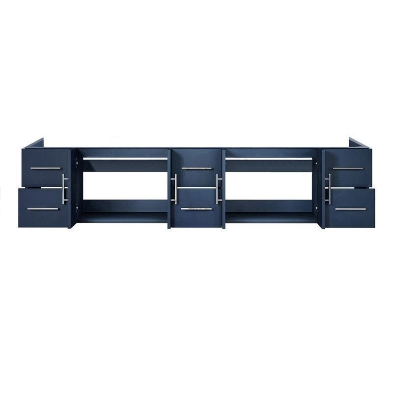 Lexora Vanity Base Cabinets Geneva Transitional Navy Blue 84" Vanity Cabinet Only | LG192284DE00000