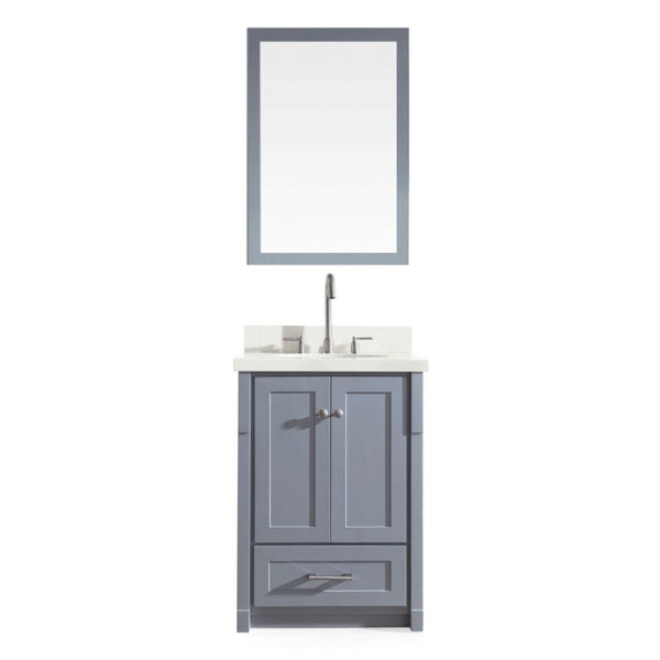 Ariel Adams 25 Single Sink Vanity Set in Grey