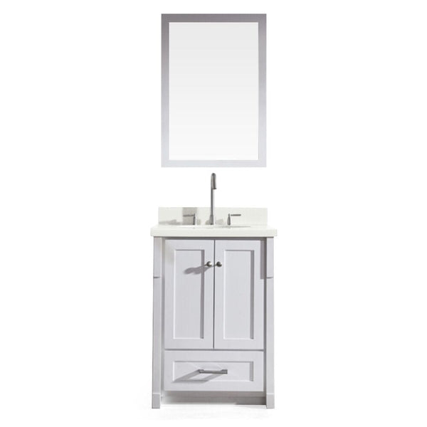 Ariel Adams 25 Single Sink Vanity Set in White