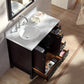 Ariel Cambridge 37"  Left Offset Single Oval Sink Vanity Set in Espresso
