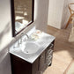Ariel Cambridge 37"  Left Offset Single Oval Sink Vanity Set in Espresso