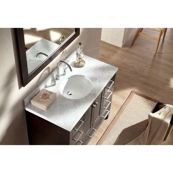 Ariel Vanities Ariel Cambridge 43" Modern Espresso Single Oval Sink Vanity Set