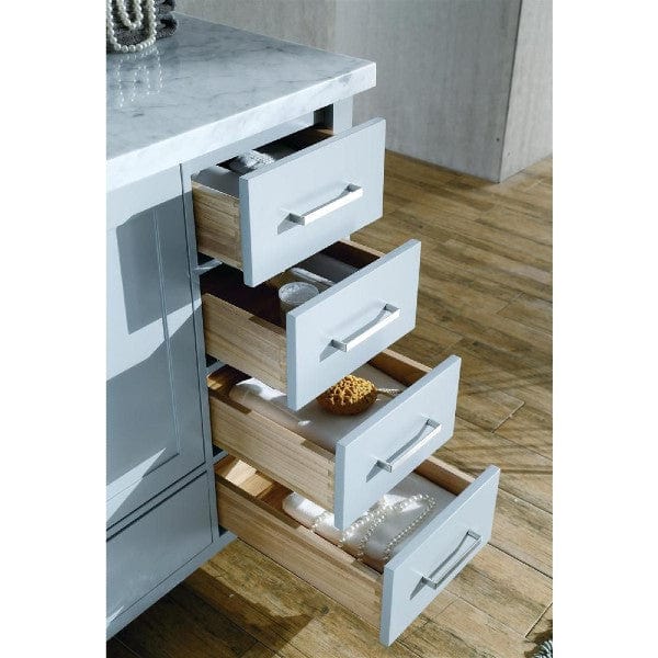 Ariel Vanities Ariel Cambridge 43" Modern Grey Left Offset Single Rectangle Sink Vanity Set