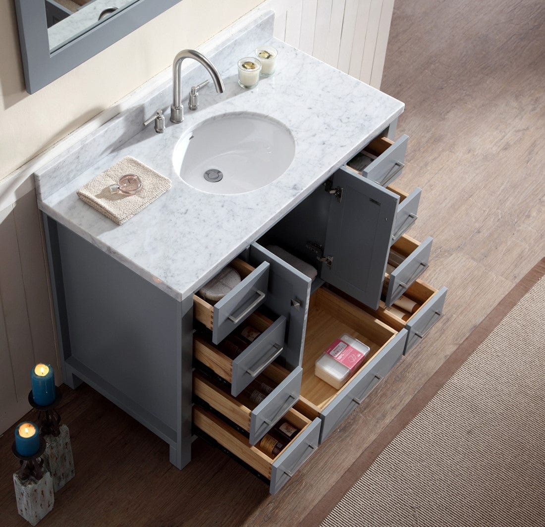 Ariel Vanities Ariel Cambridge 43 Single Sink Vanity Set in Grey