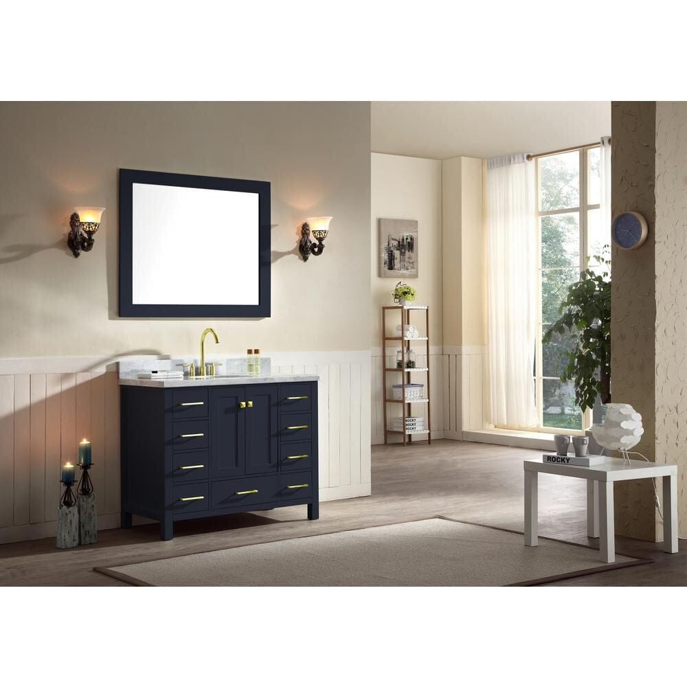 Ariel Vanities Ariel Cambridge 43 Single Sink Vanity Set In Midnight Blue