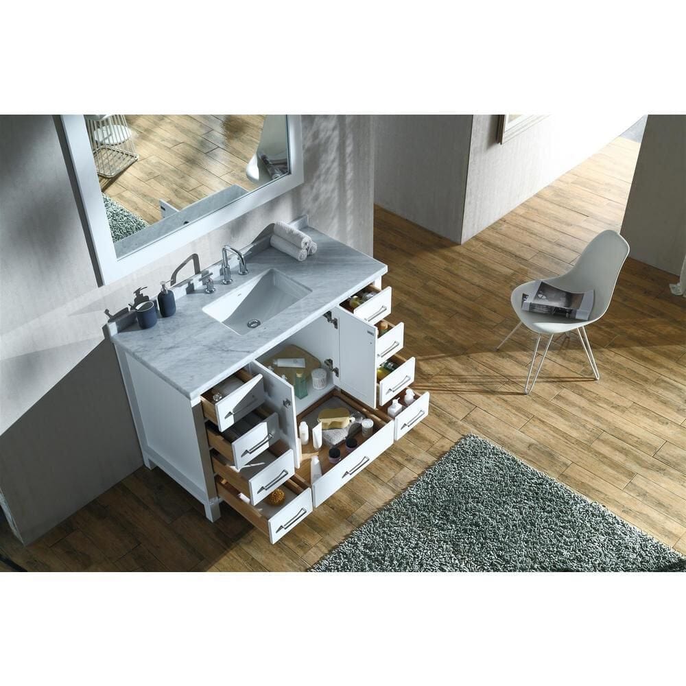 Ariel Vanities Ariel Cambridge 49 Single Sink Vanity Set In Grey