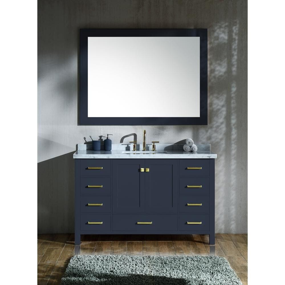 Ariel Vanities Ariel Cambridge 55 Single Sink Vanity Set In Midnight Blue