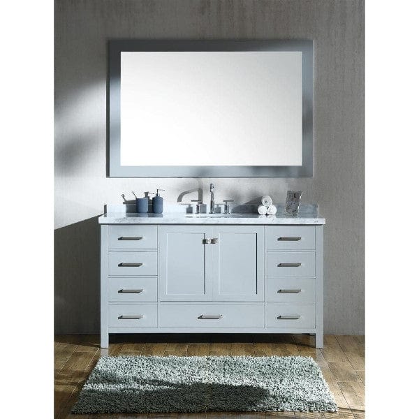 Ariel Vanities Ariel Cambridge 61" Modern Grey Single Oval Sink Vanity Set