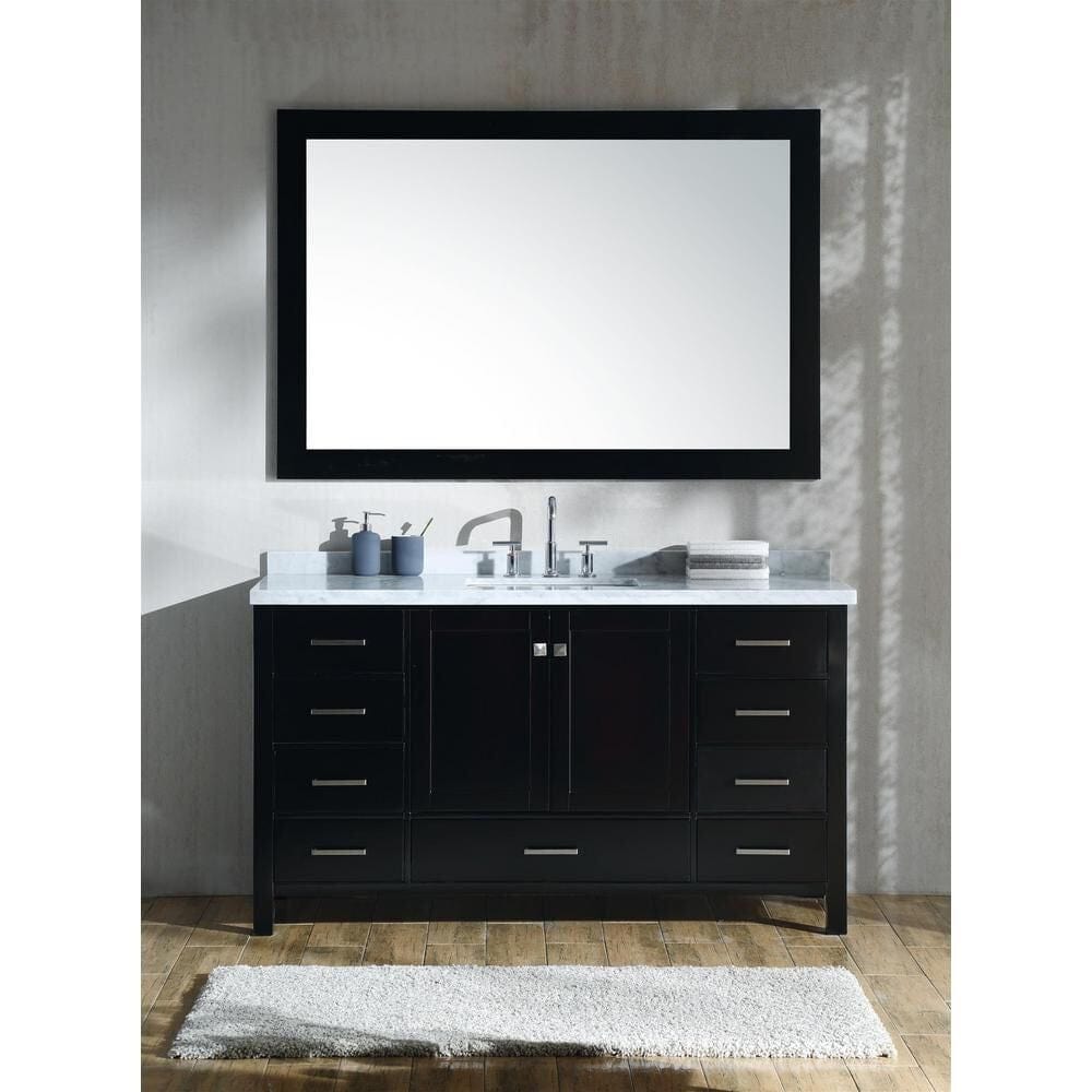 Ariel Vanities Ariel Cambridge 61 Single Rectangle Sink Vanity Set In Espresso