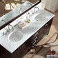 Ariel Cambridge 73 Double Sink Vanity Set in Espresso