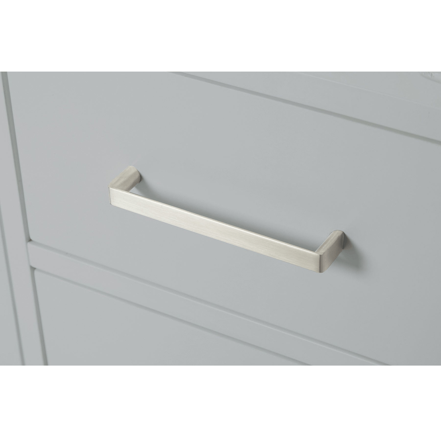 Ariel Vanities Ariel Cambridge Transitional Grey 43" Right Offset Oval Sink Vanity w/ White Quartz Countertop