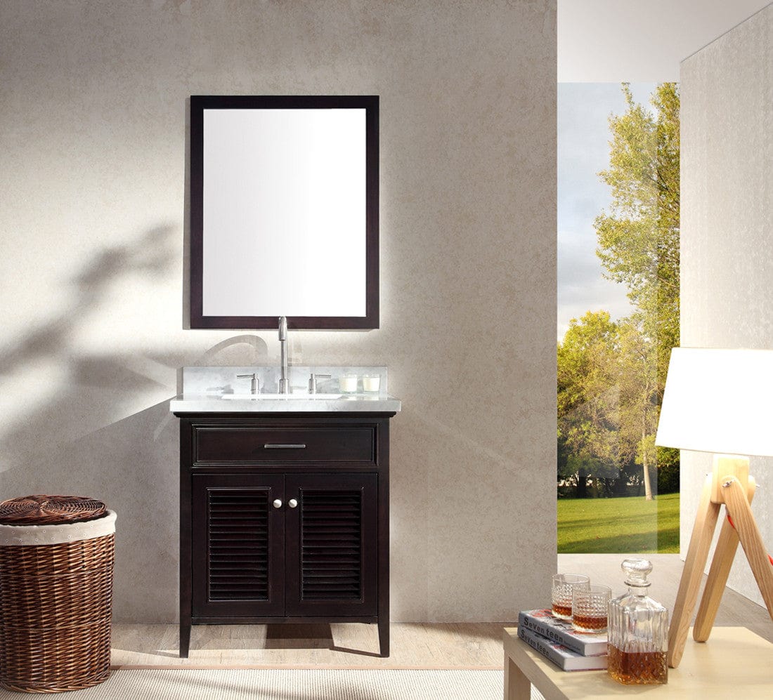 Ariel Vanities Ariel Kensington 31 Single Sink Vanity Set in Espresso