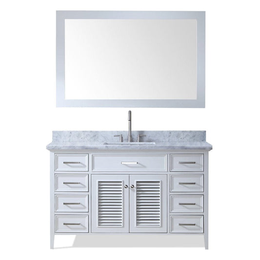 55" Single Sink Vanity Set In White